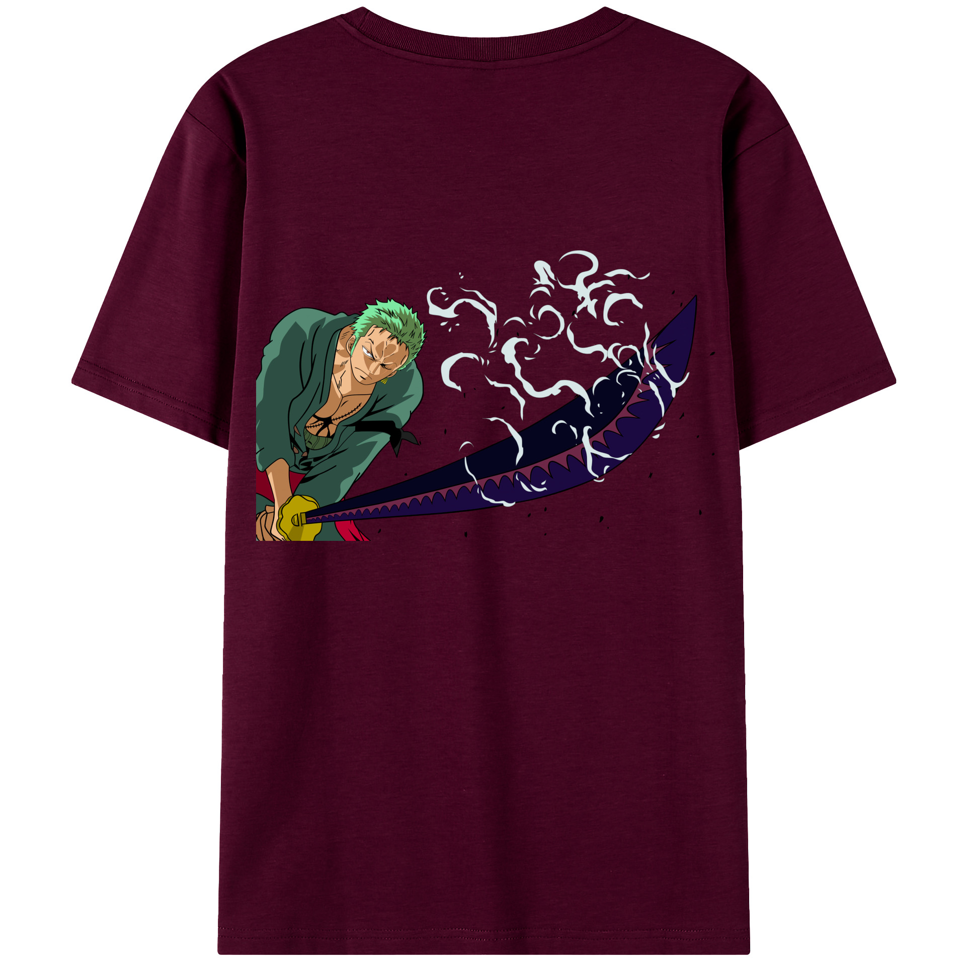 ワンピース ロロノア・ゾロ ONE PIECE Roronoa Zoro レディース半袖Tシャツ(バックプリント)